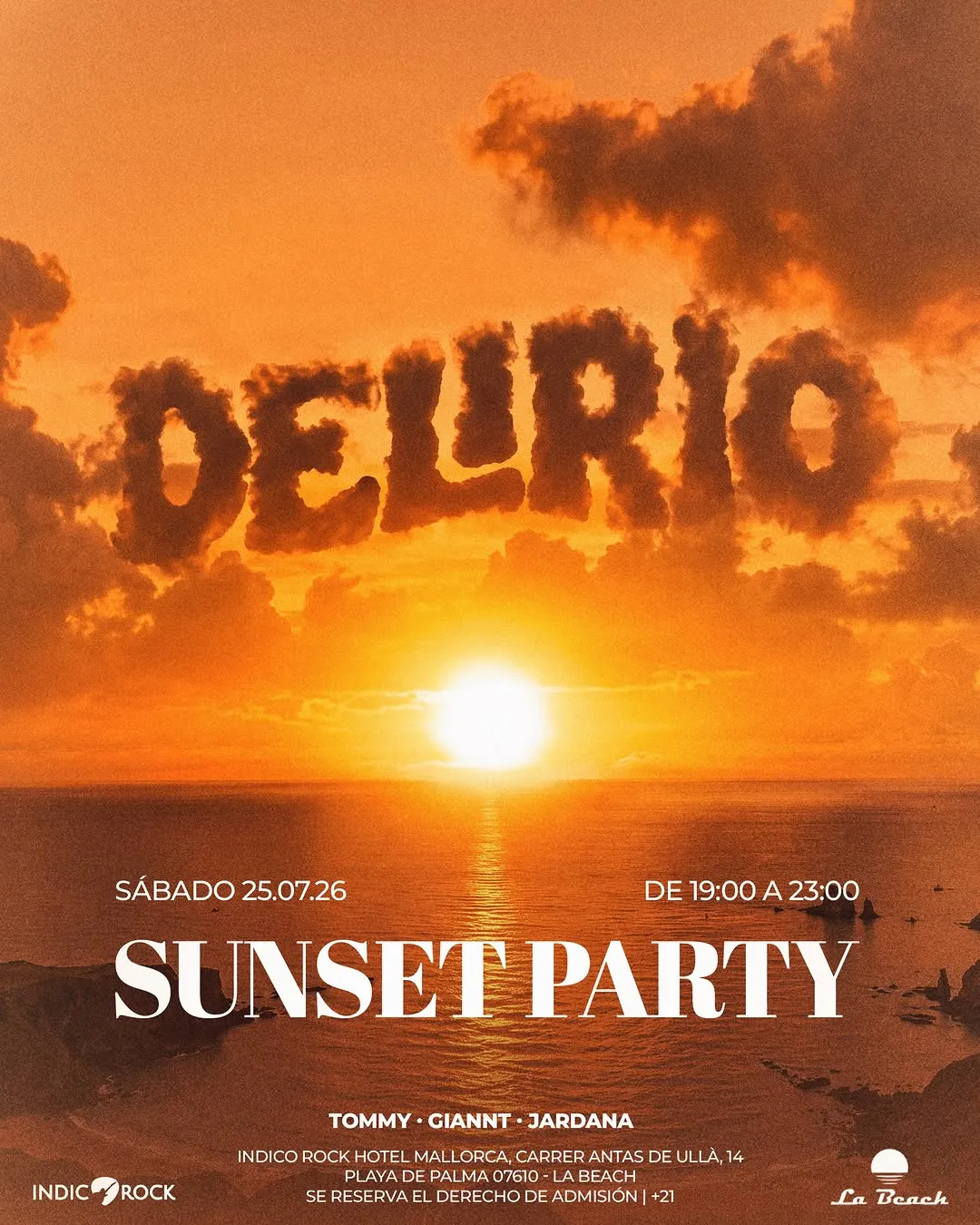 Delirio: Rooftop Sunset Party at Indico Rock