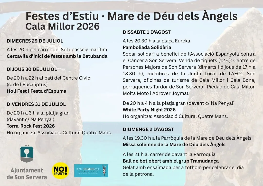 Festes d'Estiu — Mare de Déu dels Àngels, Cala Millor